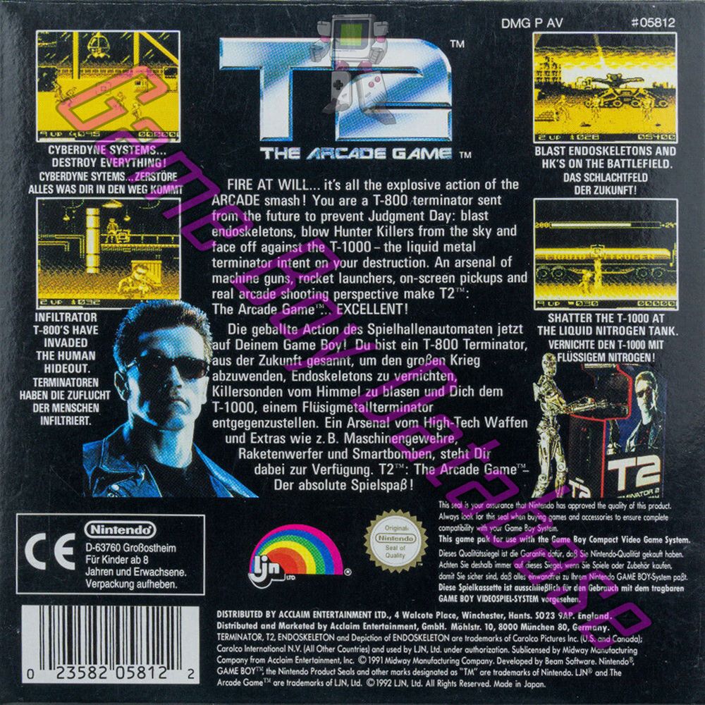 T2 the Arcade Game NOE-1 (50922) - Informations - Game Boy