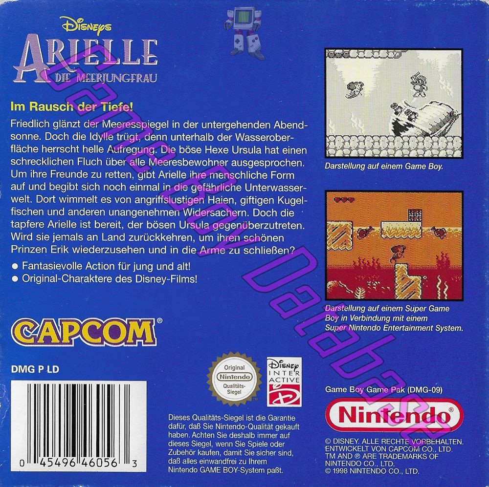 Little Mermaid Arielle die Meerjungfrau (Disney’s the) NNOE Back of the box
