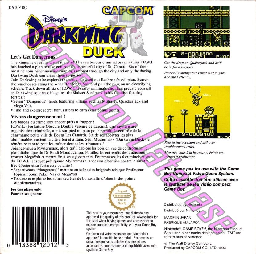 Darkwing Duck (Disney's) FAH (30729) - Informations - Game