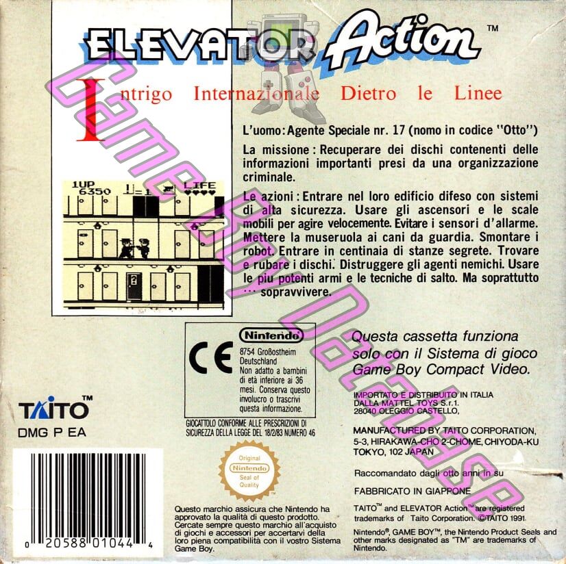 Elevator Action ITA (20130) - Informations - Game Boy Database