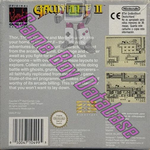 Gauntlet II ESP Back of the box