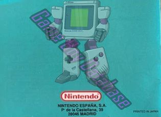 Kirby's Pinball Land ESP-2 Back of the booklet