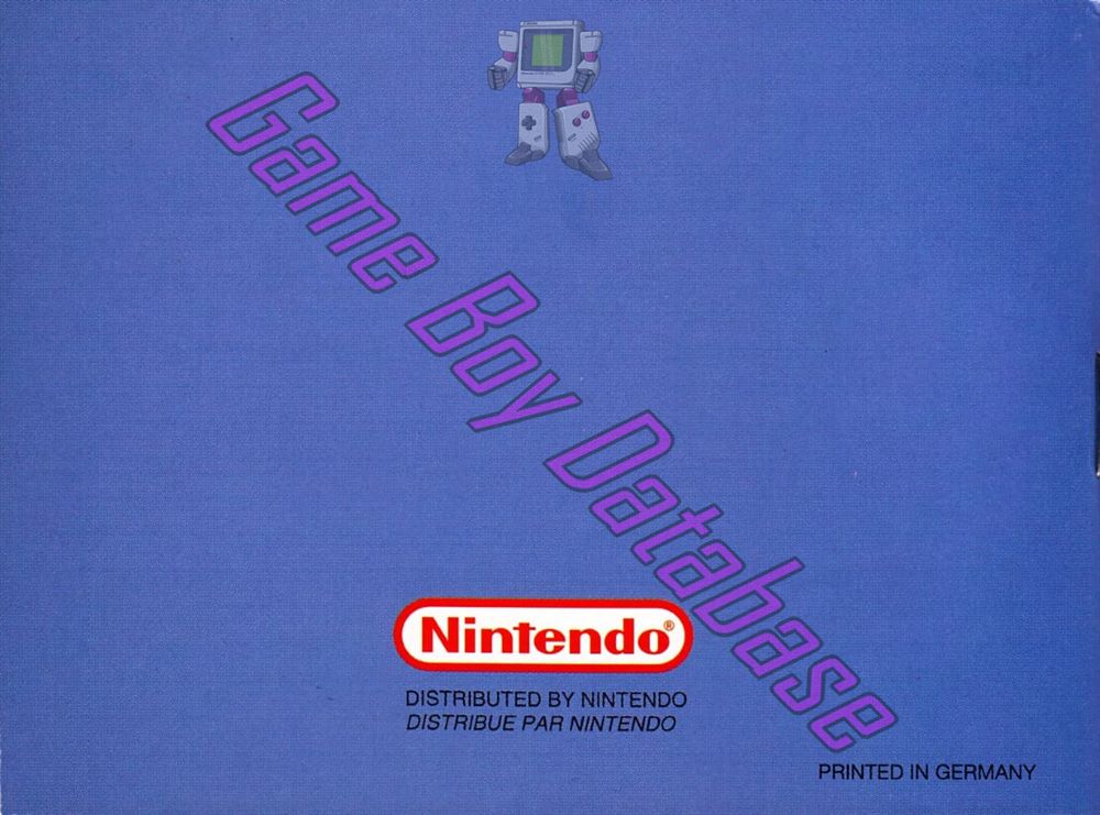 Kirby's Star Stacker NFAH Back of the booklet