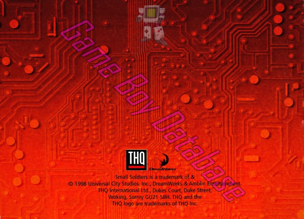 Small Soldiers FAH Back of the booklet
