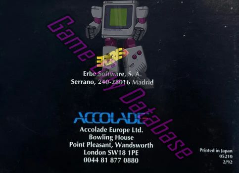 Missile Command ESP Back of the booklet