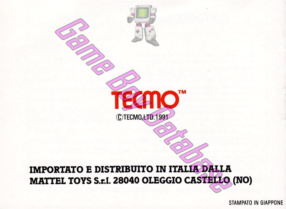 Solomon's Club ITA Back of the booklet