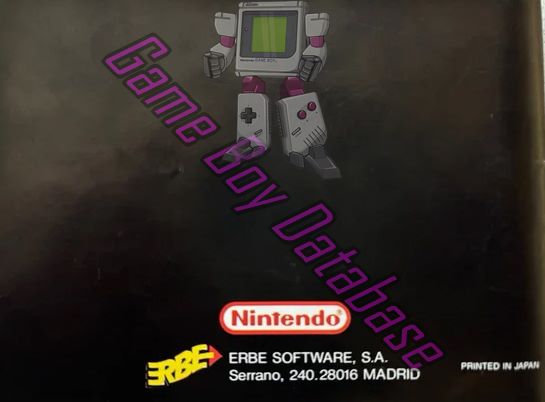 Super Mario Land ESP-1 Back of the booklet