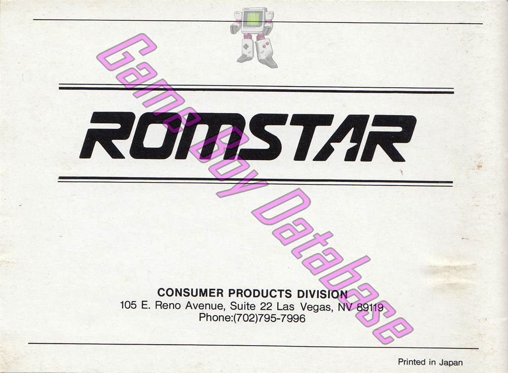 Torpedo Range USA Back of the booklet