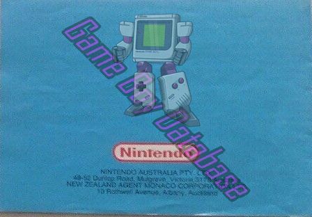 Yoshi's Cookie AUS Back of the booklet