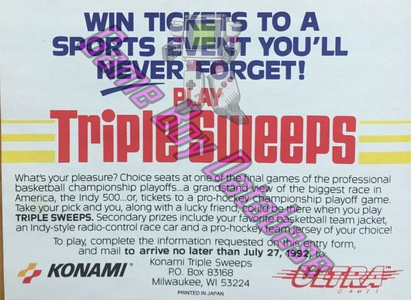 Blades of Steel USA Back of the booklet