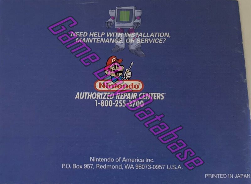 Kirby's Dream Land 2 USA-1 Back of the booklet