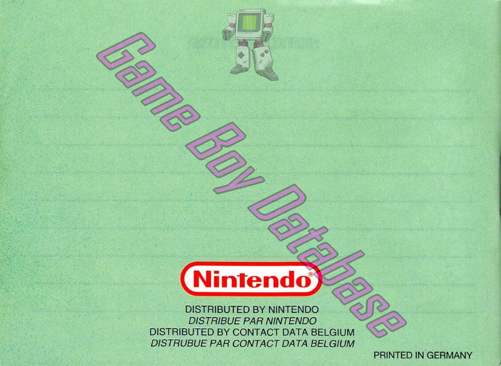 Tetris Plus NFAH Back of the booklet