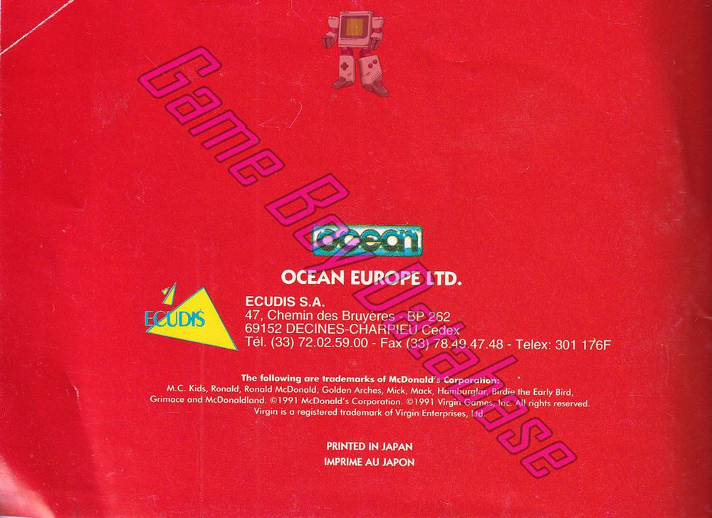 Mc Donaldland FAH Back of the booklet