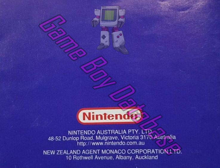 Donkey Kong Land III AUS Back of the booklet