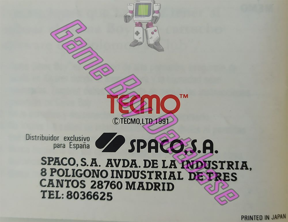 Solomon's Club ESP-1 Back of the booklet