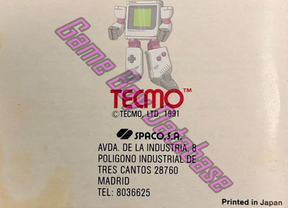 Power Racer ESP Back of the booklet