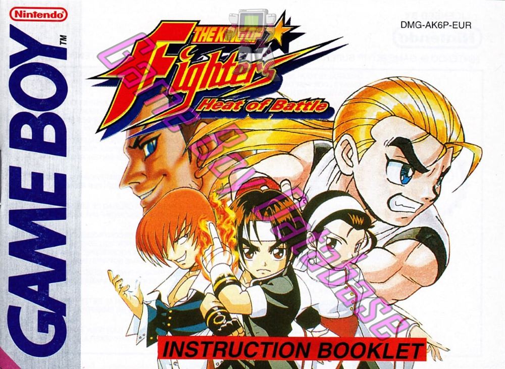King of Fighters Heat of battle EUR Front of the booklet