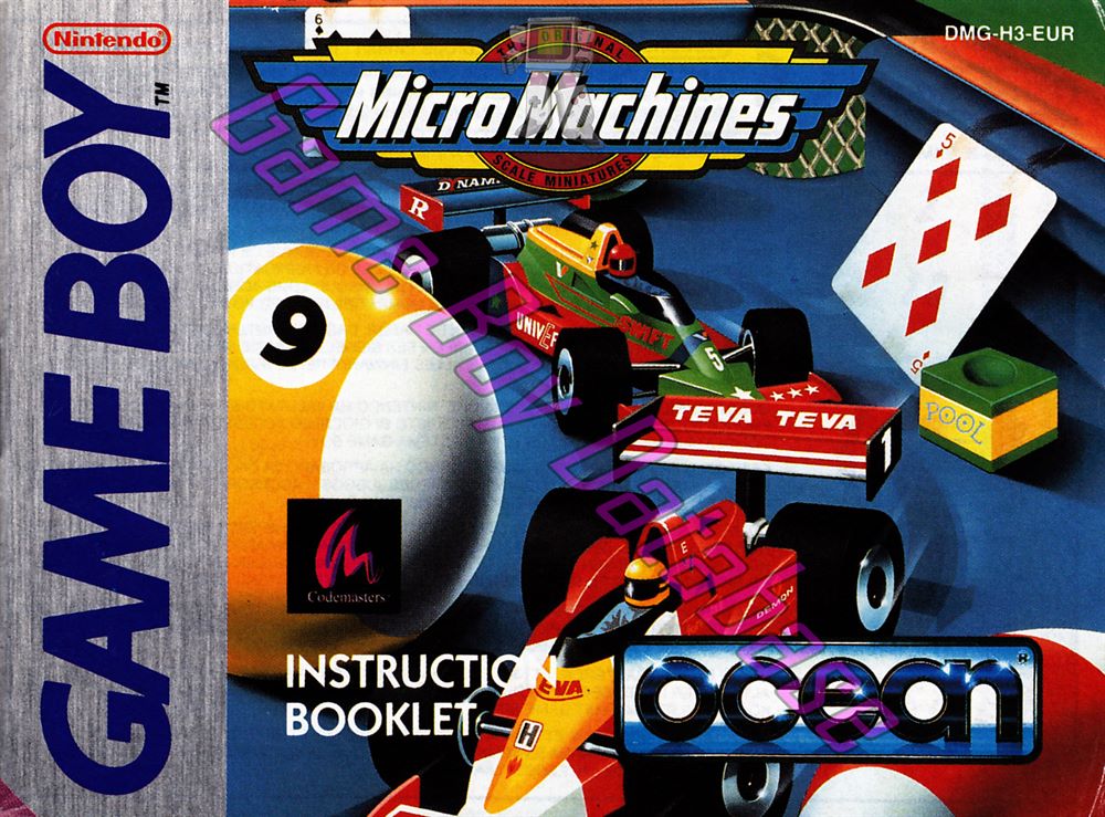 Micro Machines EUR Front of the booklet