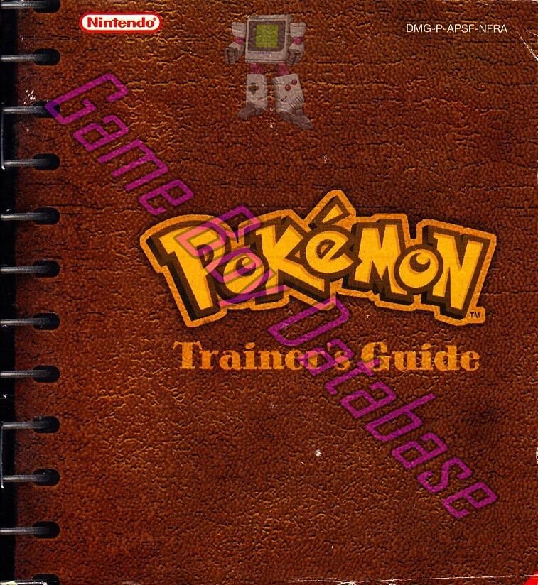 Pokemon Version bleue NFRA-1 Front of the booklet