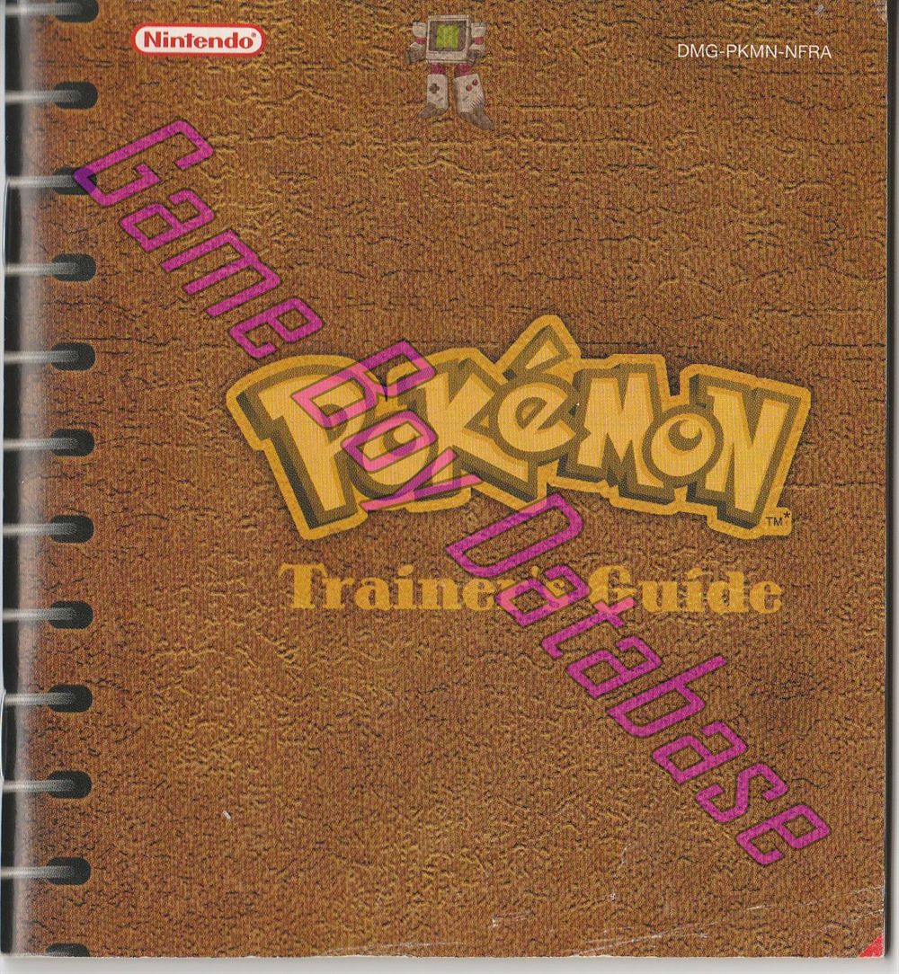 Pokemon Version Rouge NFRA-3 Front of the booklet