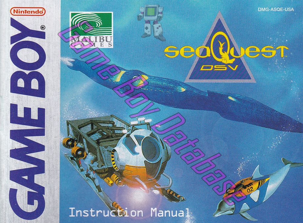 SeaQuest DSV USA Front of the booklet