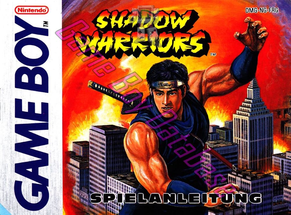 Shadow Warriors FRG Front of the booklet
