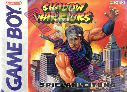 Shadow Warriors NOE Front of the booklet