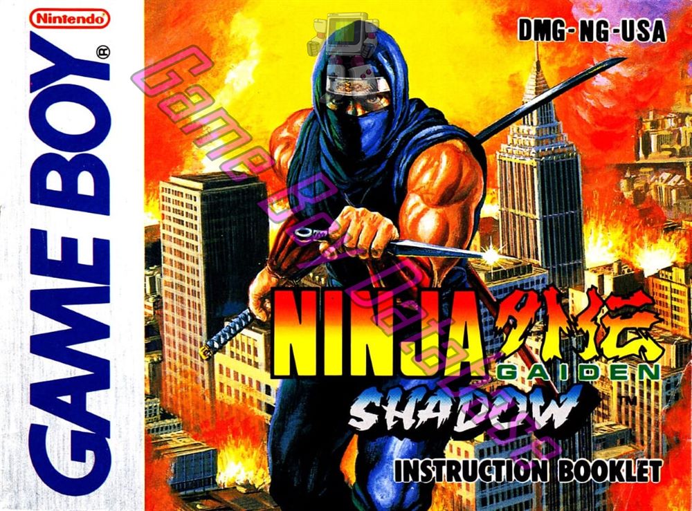 Ninja Gaiden Shadow USA Front of the booklet