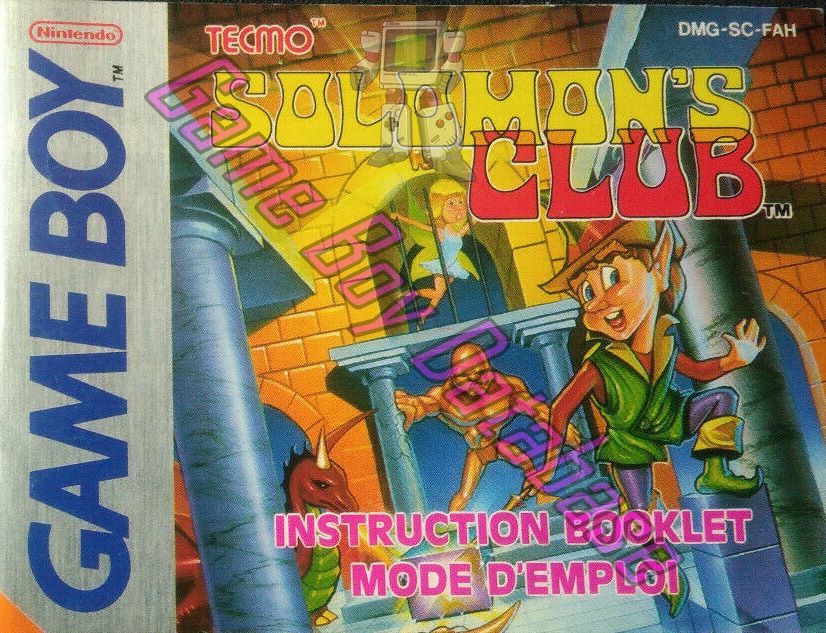 Solomon's Club FAH Front of the booklet