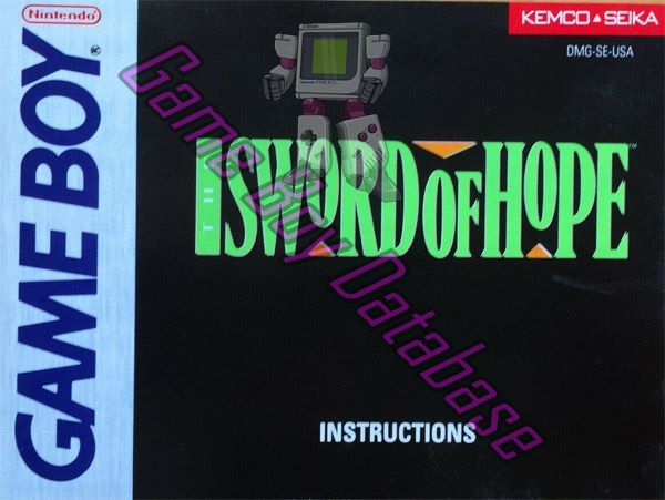 Sword of Hope (the) USA Front of the booklet