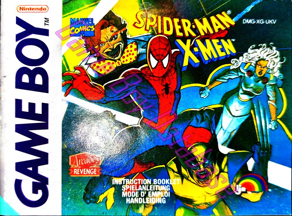 Spider-Man X-Men UKV Front of the booklet