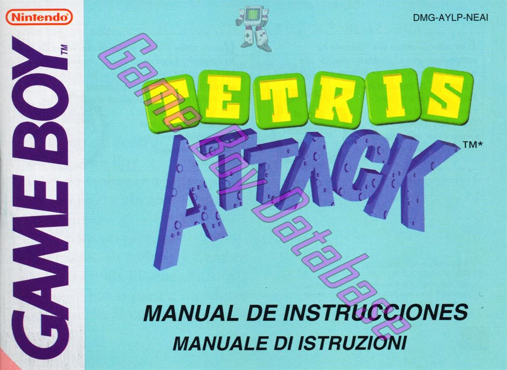 Tetris Attack NEAI Front of the booklet
