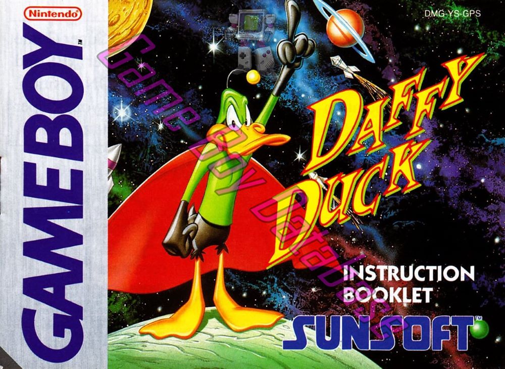 Daffy Duck GPS Front of the booklet