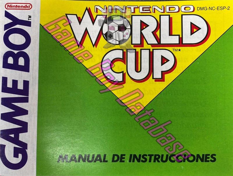 Nintendo World Cup ESP-2 Front of the booklet