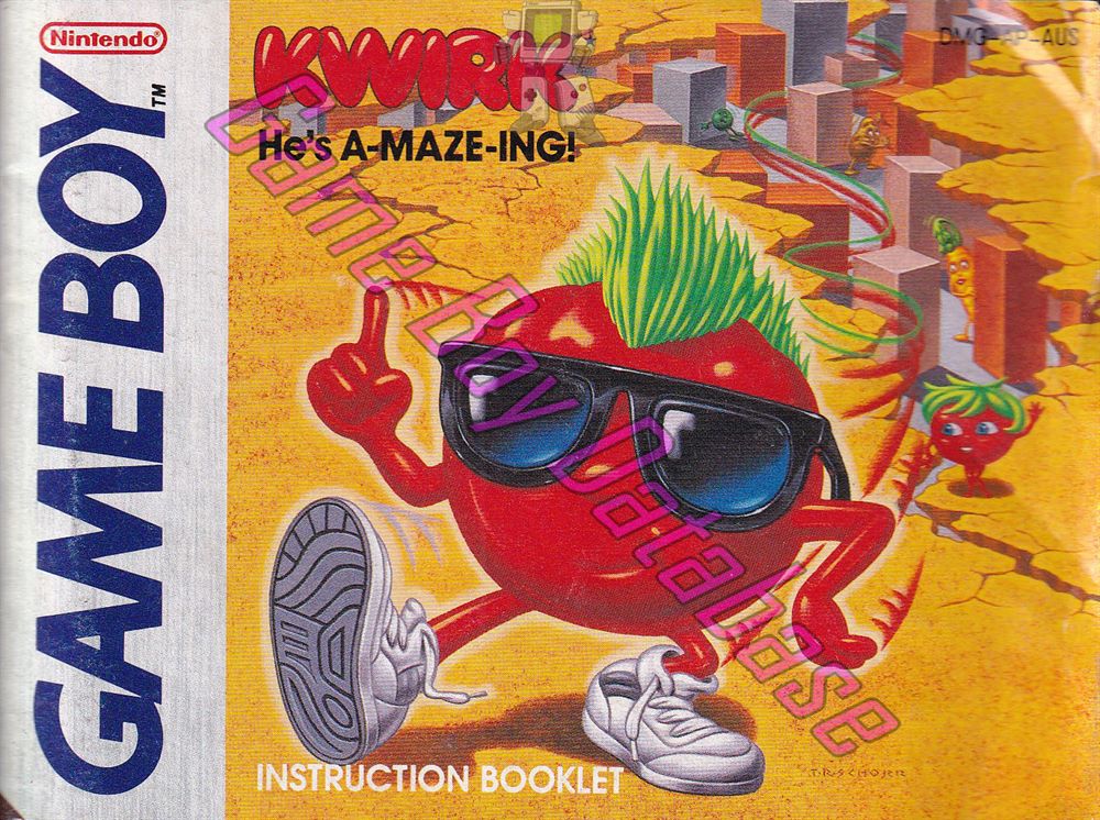 Kwirk AUS Front of the booklet