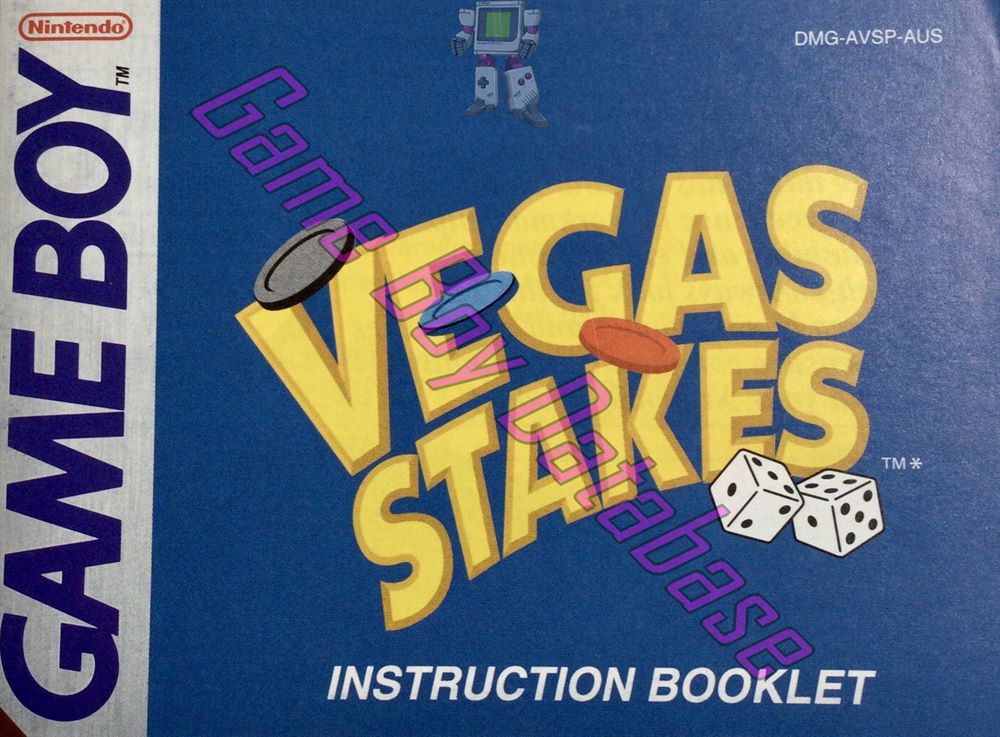 Vegas Stakes AUS Front of the booklet