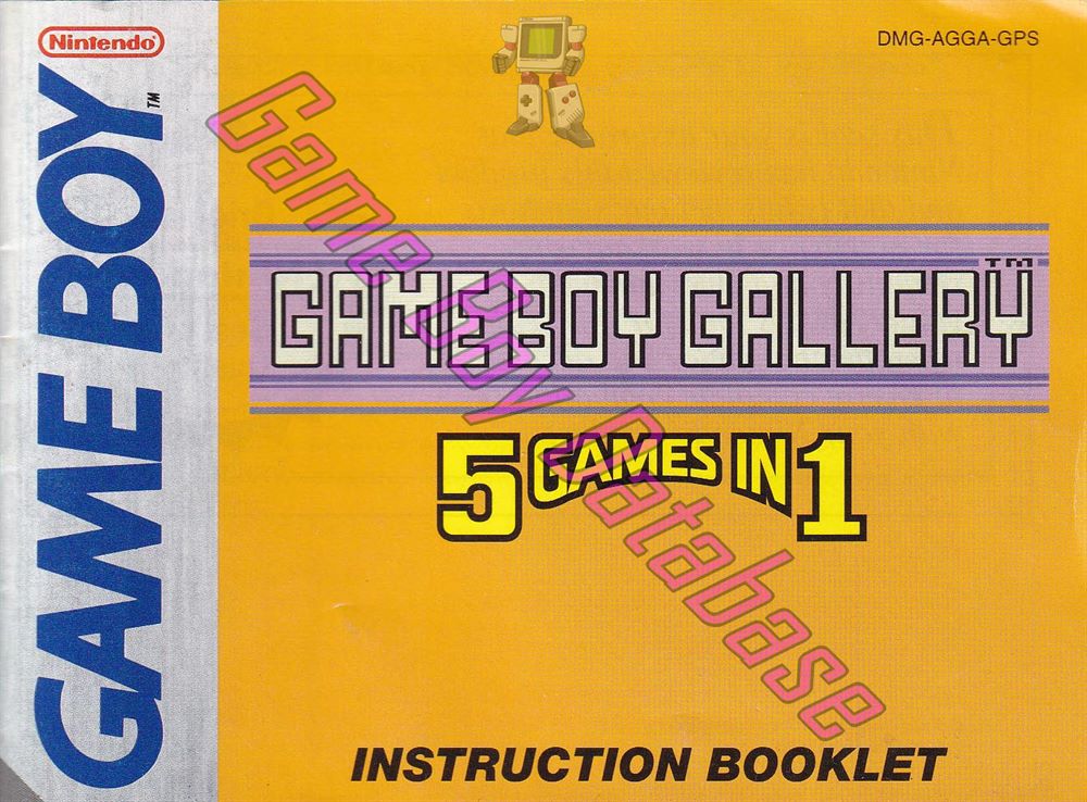 Game Boy Gallery 5 in 1 GPS Front of the booklet