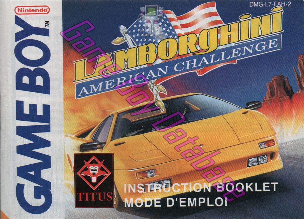 Lamborghini American Challenge FAH-2 Front of the booklet