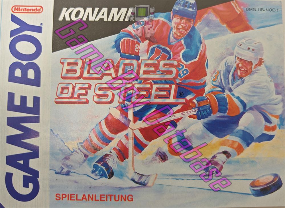Blades of Steel NOE-1 Front of the booklet