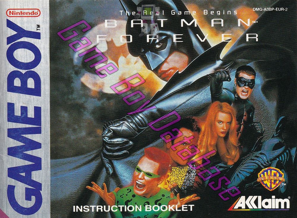 Batman Forever EUR-2 Front of the booklet