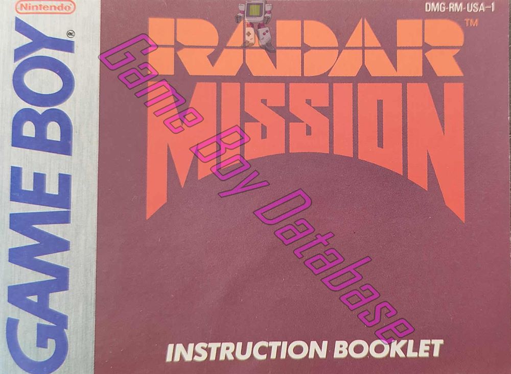 Radar Mission USA-1 Front of the booklet