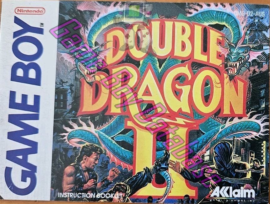 Double Dragon II AUS Front of the booklet