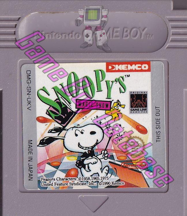 Snoopy's Magic Show UKV Cartridge