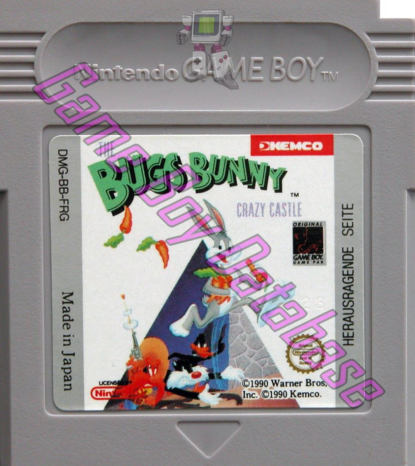 Bugs Bunny the Crazy Castle FRG Cartridge