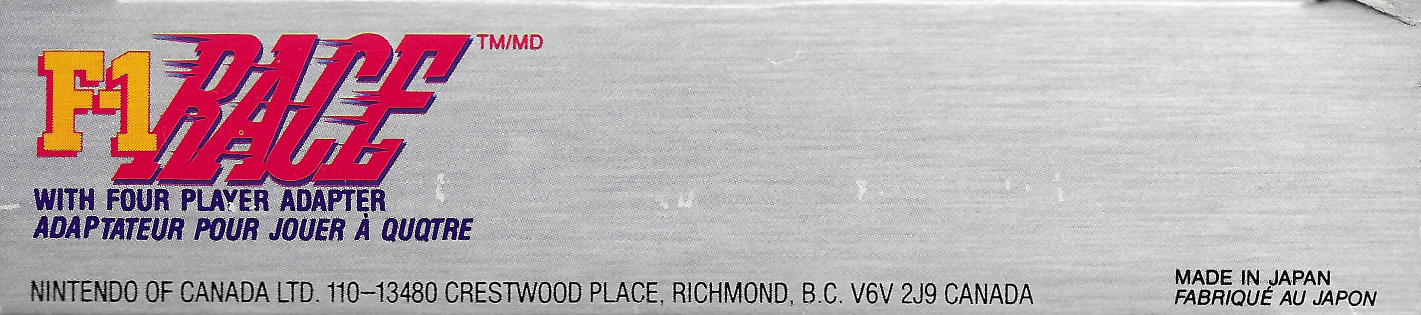 F-1 Race CAN Box Bottom