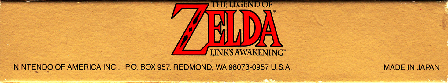Legend of Zelda Link's Awakening (the) USA Box top