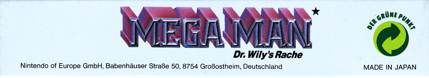 Mega Man Dr. Wily’s Rache NOE-1 Box top