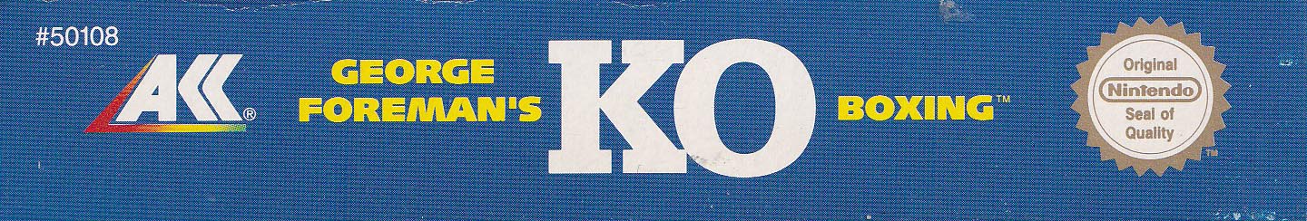 George Foreman's KO Boxing UKV Box top