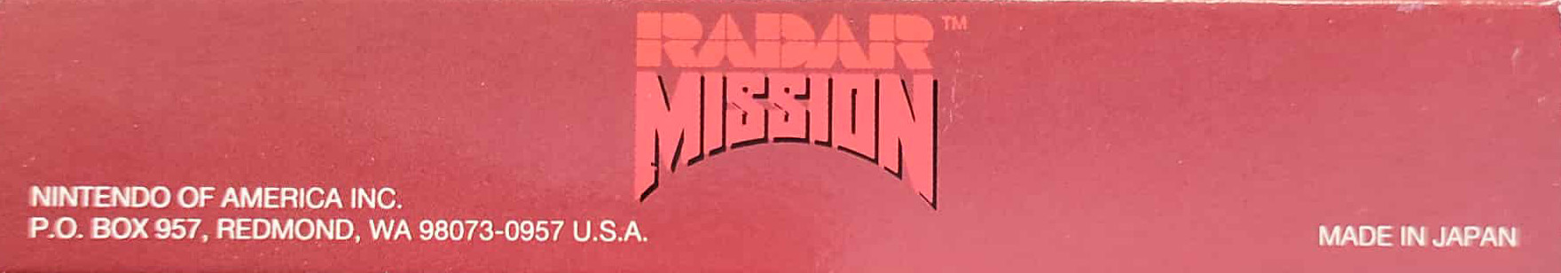 Radar Mission USA-1 Box top