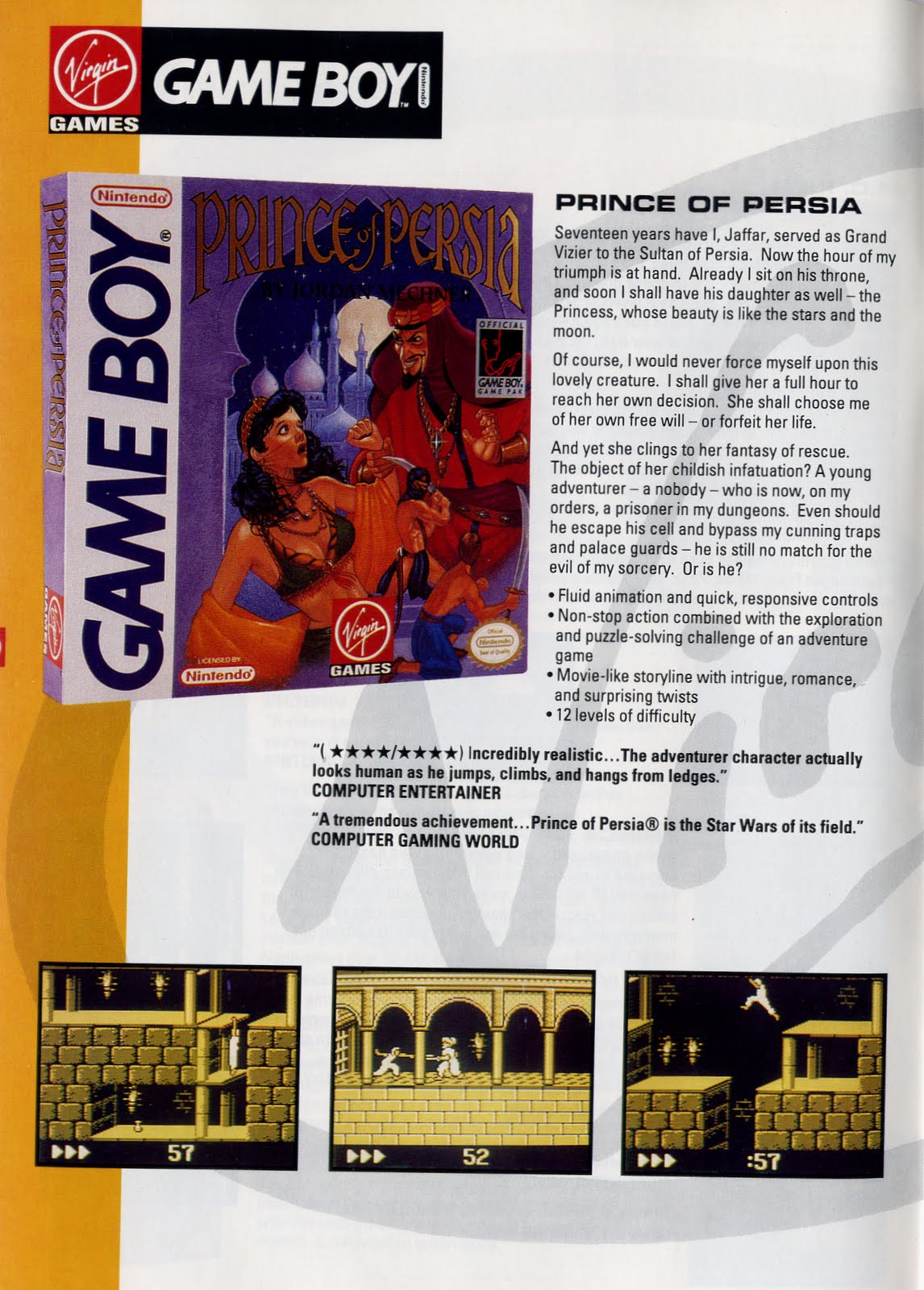Prince of Persia (JPN) - Informations - Game Boy Database